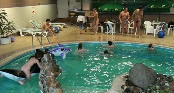 Indoor Dolphin Ride Full HD video - Naturism teaches us to accept ourselves and others without embarrassment