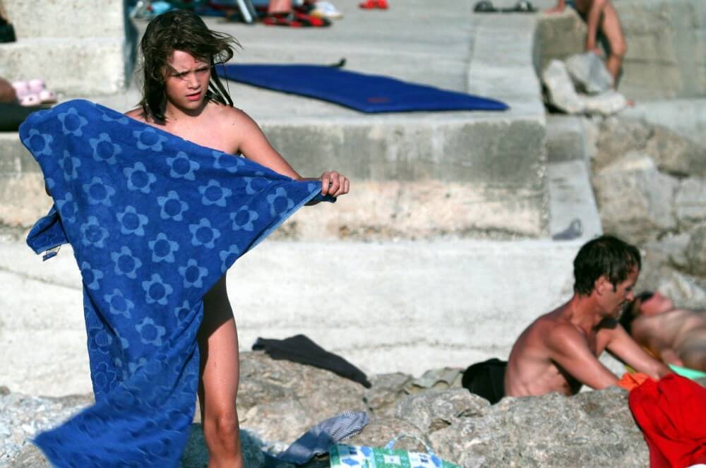 Nudist Rocky Family Angle - People in a State of Complete Nudity