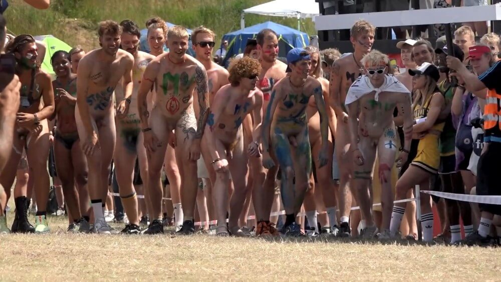 Roskilde Festival Full HD video - Activities conducted in a state of complete nudity