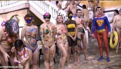 Body paint award lines Full HD - Nudism promotes mental well-being