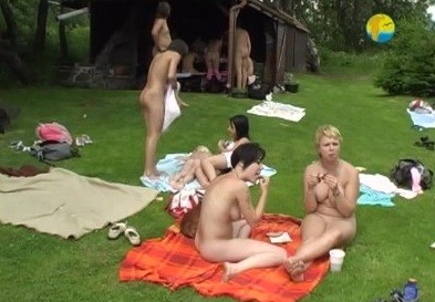 Naturist Freedom: Cottage Picnic - Unrestricted freedom is a core value in nudism and naturism