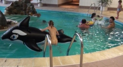 Indoor dolphin ride Full HD - Nudism helps overcome complexes and fears